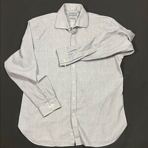 Michael Kors Collection Black and Gray Textured Dress Shirt